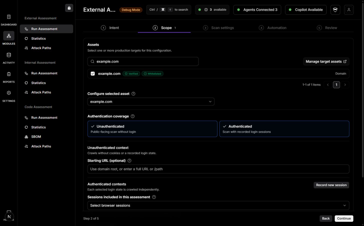 Authenticated and unauthenticated coverage controls